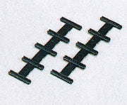 Kato 24-811 actual ten black insulated track joiners on two strips
