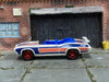 Custom Hot Wheels - 1970 Pontiac GTO Convertible - White, Blue and Red - Red Mag Wheels - Rubber Tires