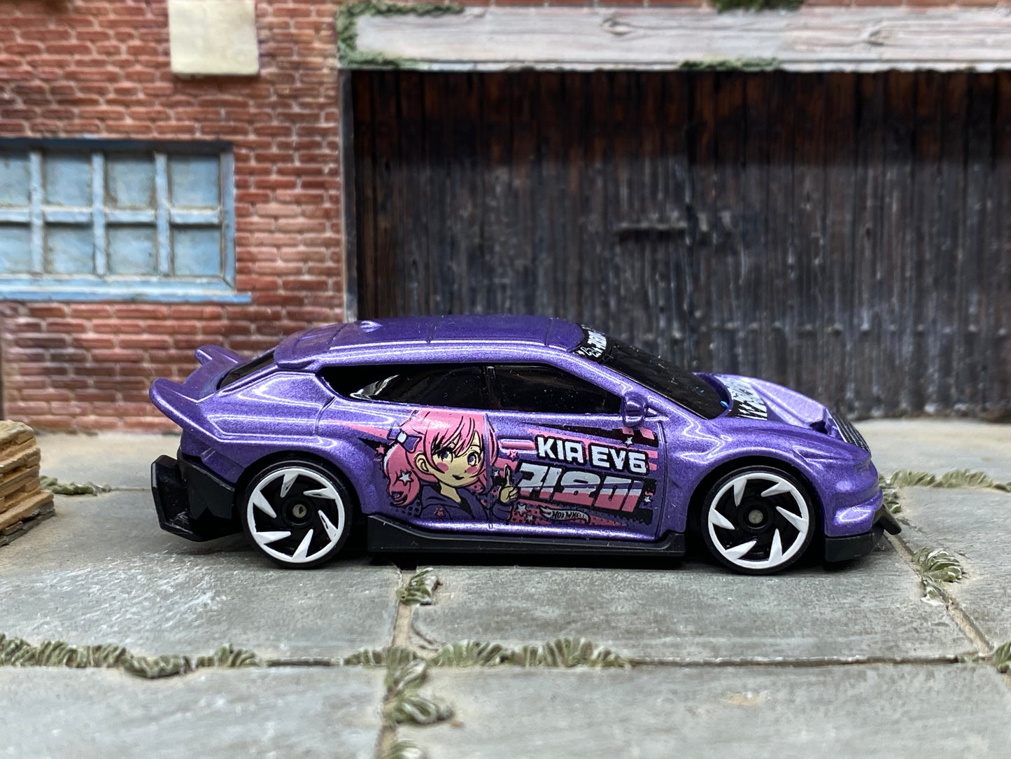 Loose Hot Wheels - Custom KIA EV6 - Purple Anime'