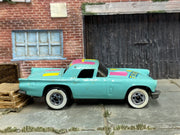 Loose Hot Wheels 1977 - Ford T-Bird - Light Blue, Pink and Yellow