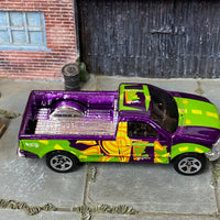 Loose Hot Wheels - 1997 Ford F150 Truck - Purple and Green