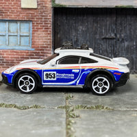 Loose Hot Wheels - Porsche 911 Rallye - White and Blue Racing