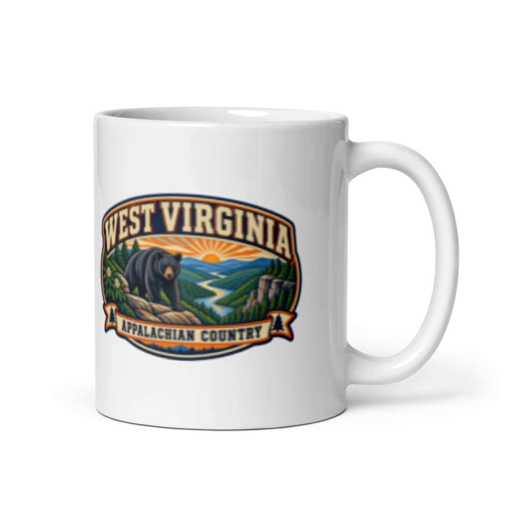 West Virginia Heritage Badge Coffee Mug – 11 oz product mockup