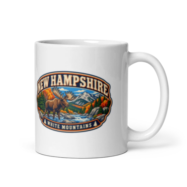 New Hampshire Heritage Badge Coffee Mug – 11 oz product mockup