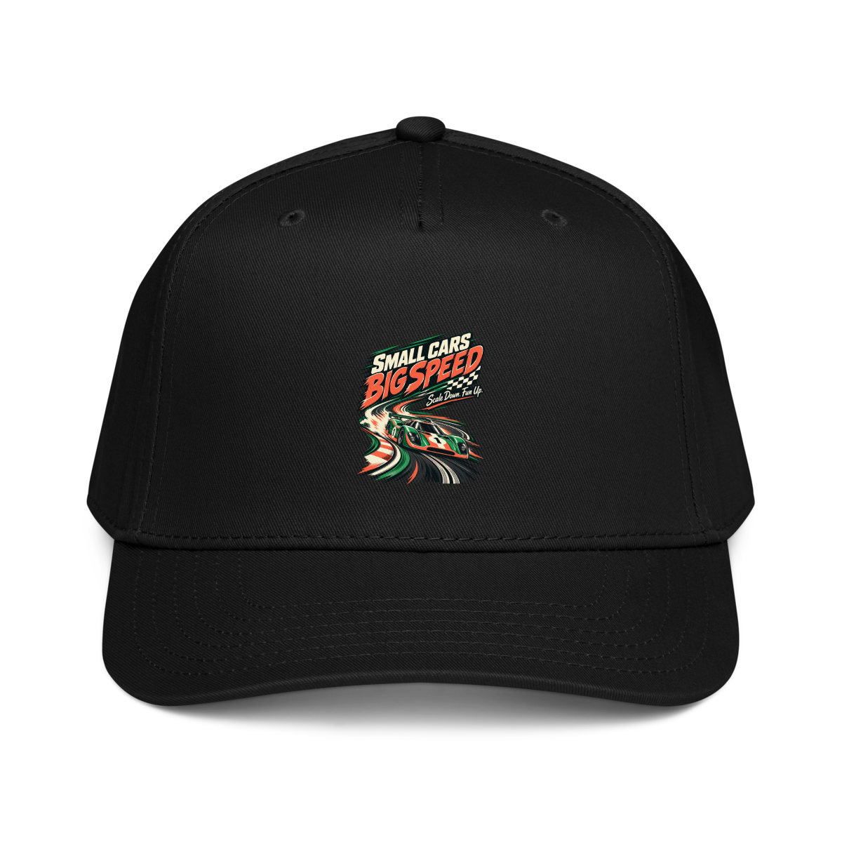 Small Cars Big Speed Baseball Cap product mockup
