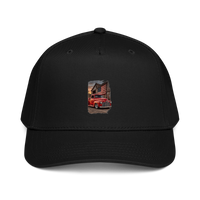 Barn Flag Red Hot Rod Pickup Baseball Cap product mockup 7