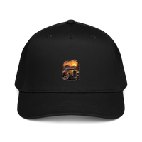 Desert Sunset Flame Coupe Baseball Cap product mockup 7