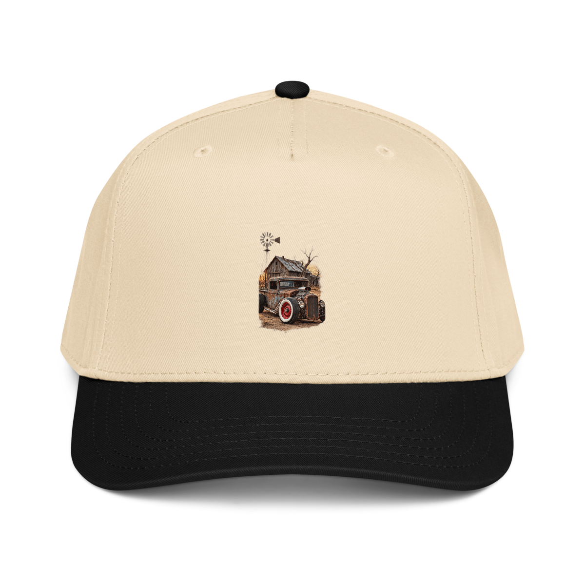 Rust and Thunder Rat Rod Pickup Baseball Cap product mockup 2