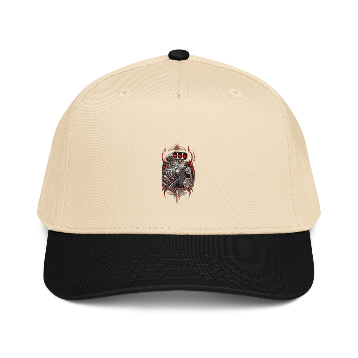 Supercharged V8 Pinstripe Baseball Cap product mockup 2