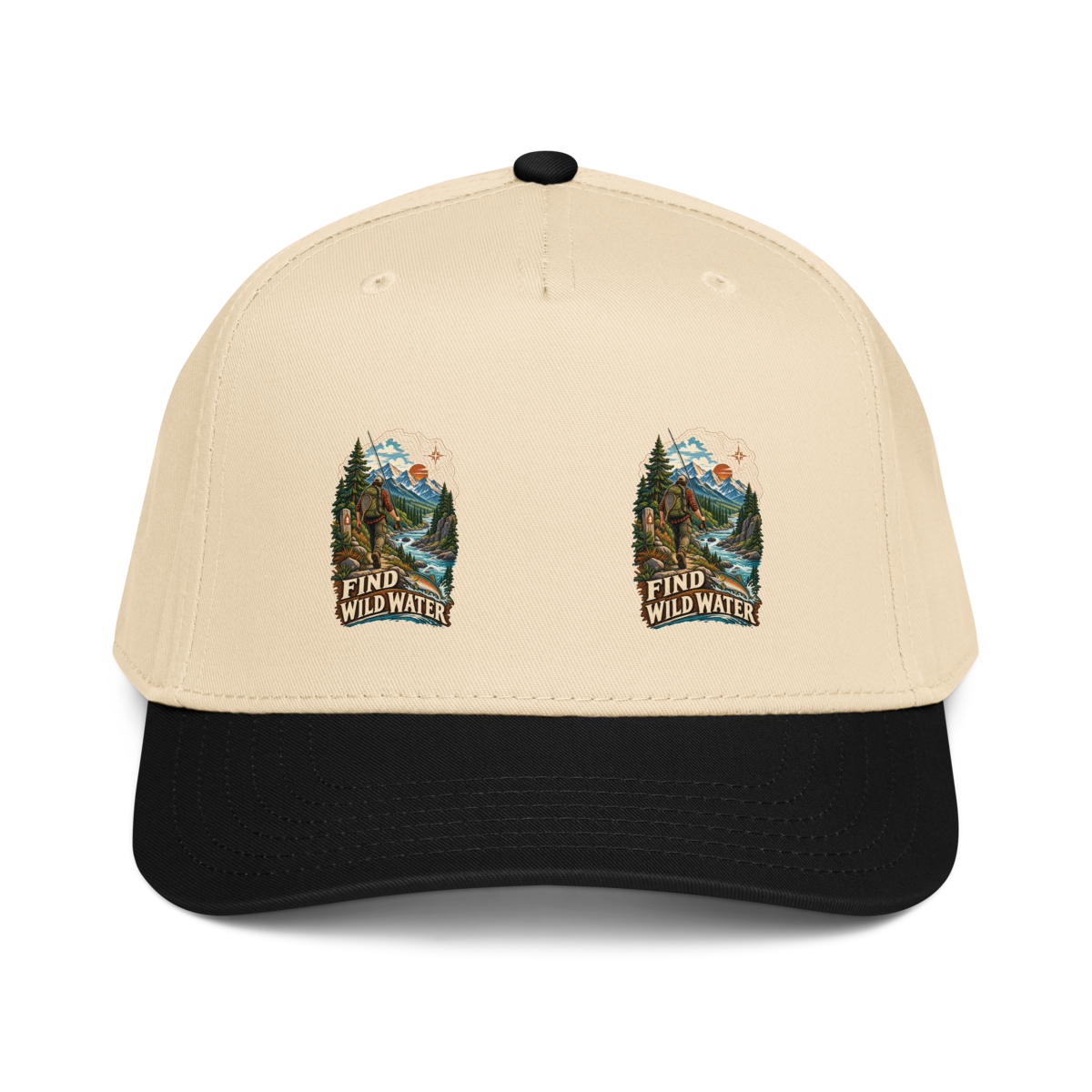 Find Wild Water Fishing Baseball Cap product mockup 2