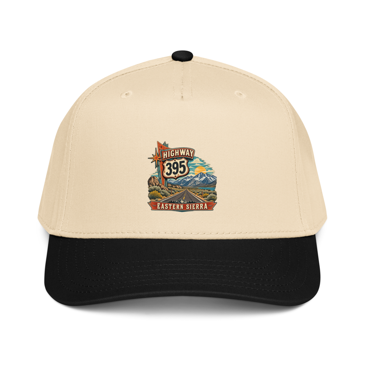 Highway 395 Eastern Sierra Baseball Cap product mockup 2