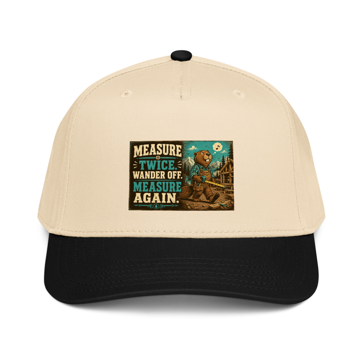 Funny Bear Cabin Baseball Cap product mockup 2