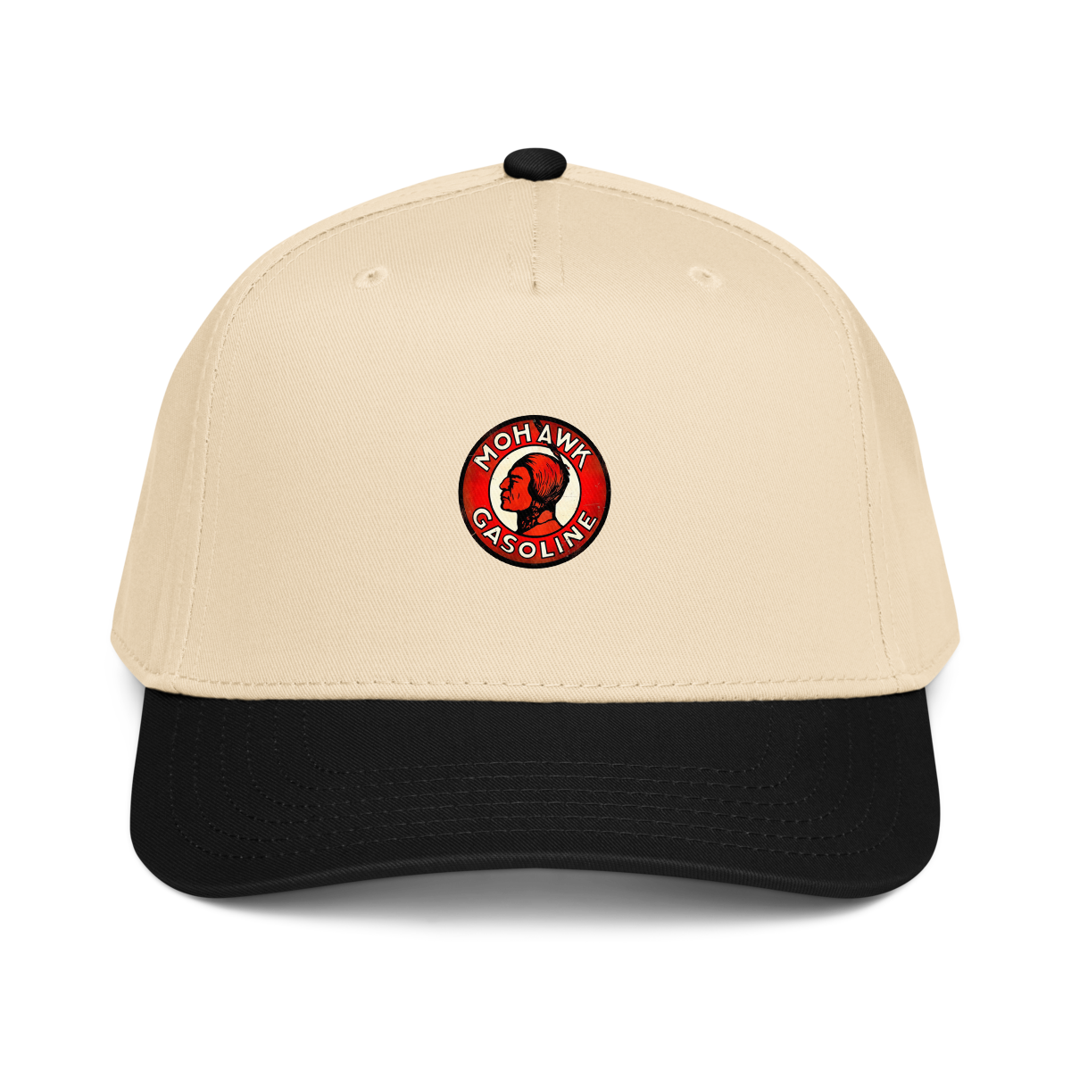 Mohawk Gasoline Vintage Gas and Oil T-Shirt — Muncle Mikes Baseball Cap product mockup 2