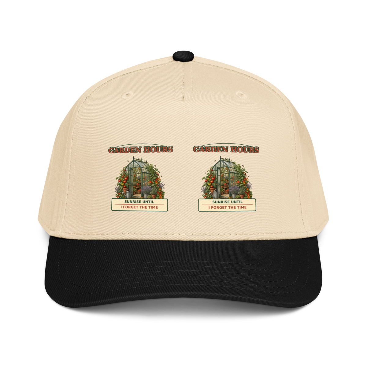 Garden Hours Greenhouse Baseball Cap product mockup 2
