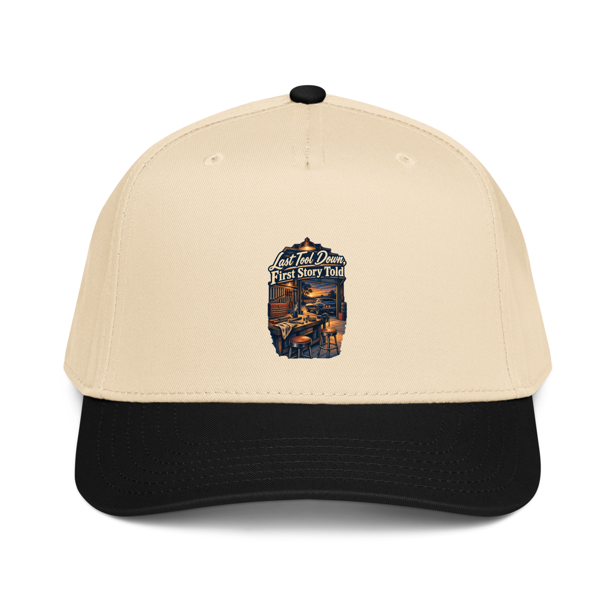Last Tool Down First Story Told Baseball Cap product mockup 2