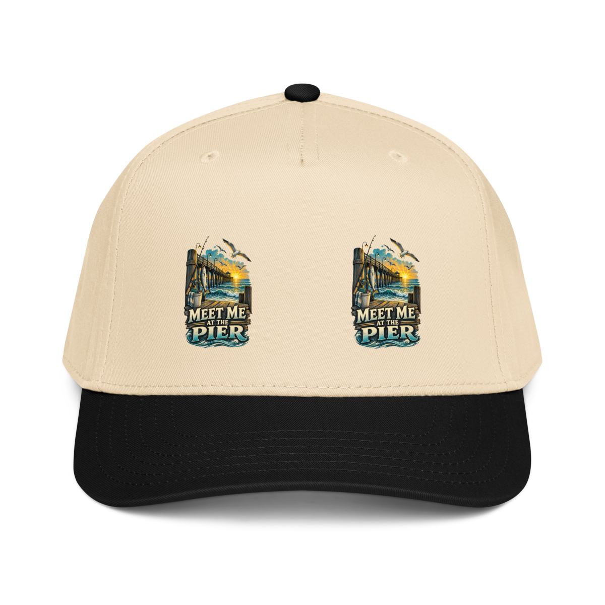 Meet Me at the Pier Baseball Cap product mockup 2