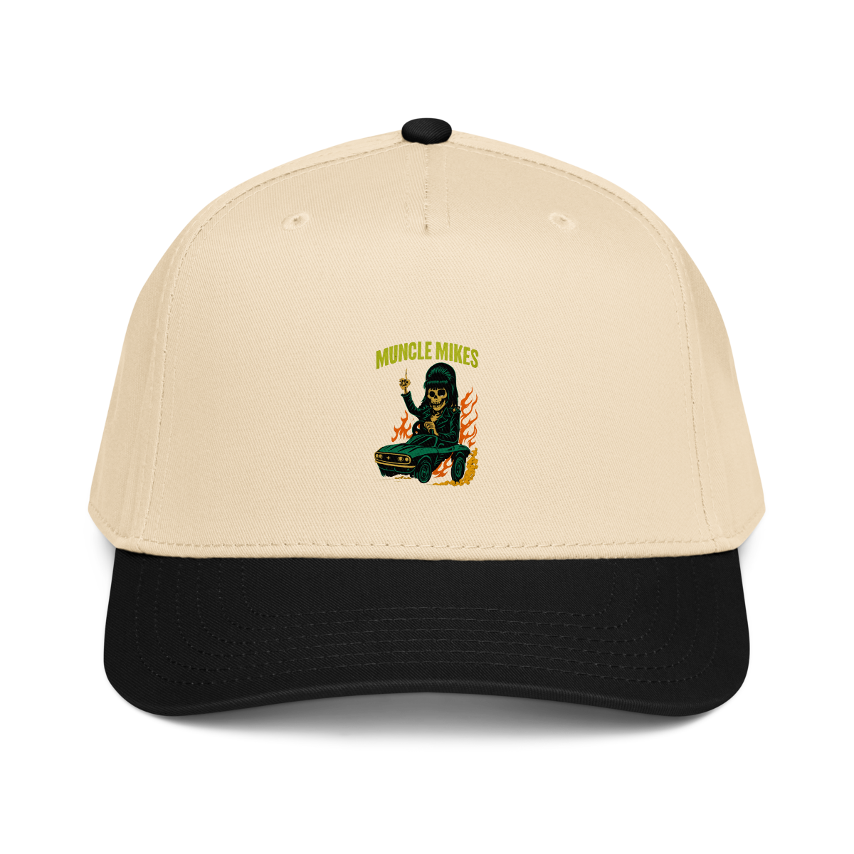 Muncle Mikes Hot Rod and Rat Rod Shirt Mayhem! Monster Rods! (012) Baseball Cap product mockup 2