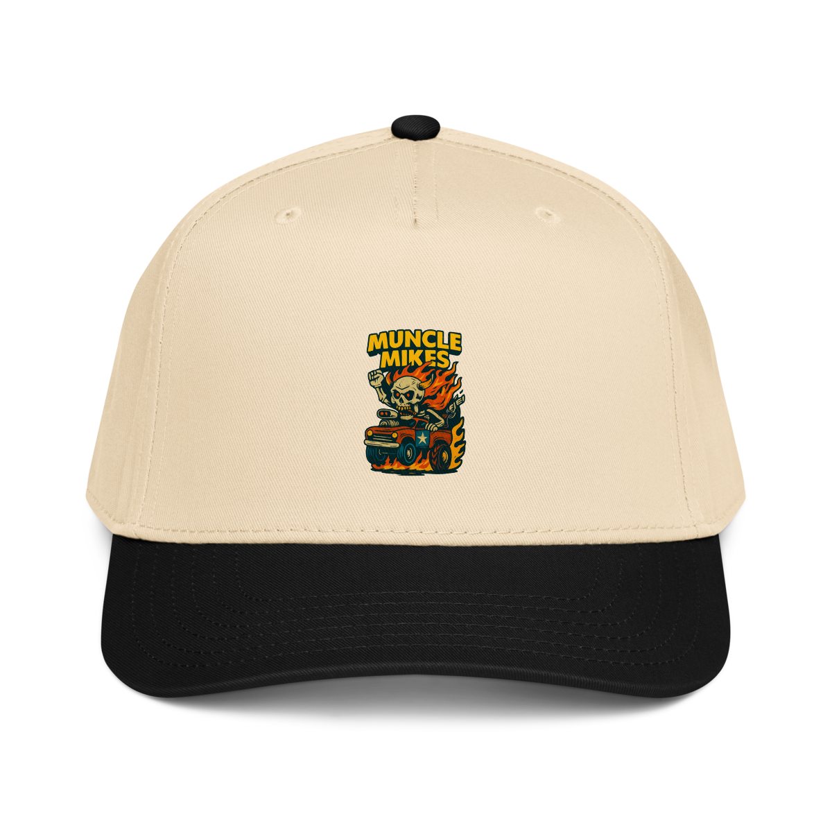Muncle Mikes Hot Rod and Rat Rod Shirt Mayhem! Monster Rods! (028) Baseball Cap product mockup 2