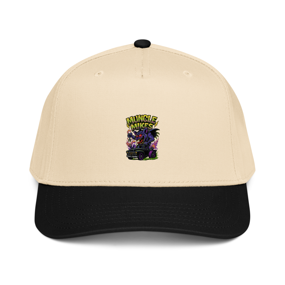 Muncle Mikes Hot Rod and Rat Rod Shirt Mayhem! Monster Rods! (029) Baseball Cap product mockup 2