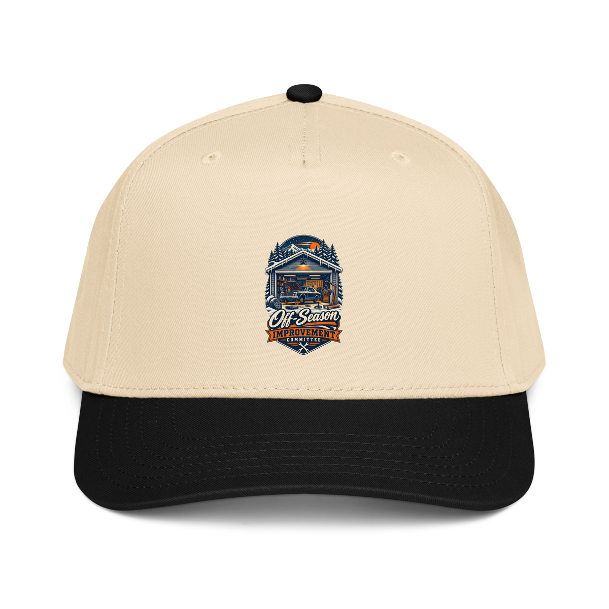 Off-Season Improvement Committee Baseball Cap product mockup 2