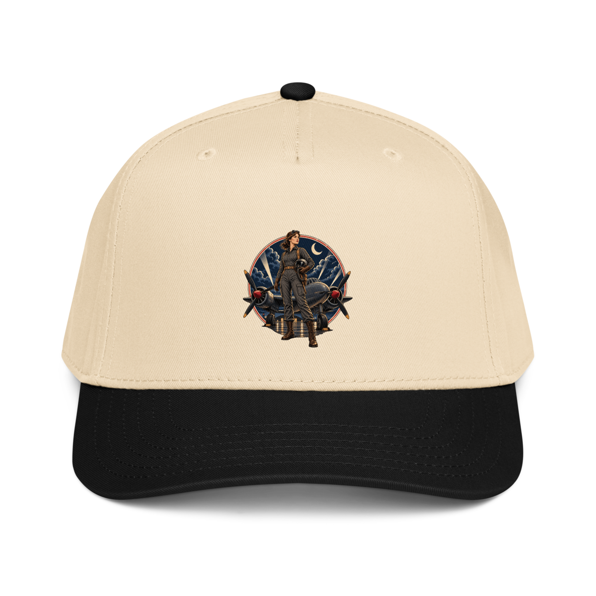 Vintage Aviation Pin-Up T-Shirt – Edition 04 Baseball Cap product mockup 2