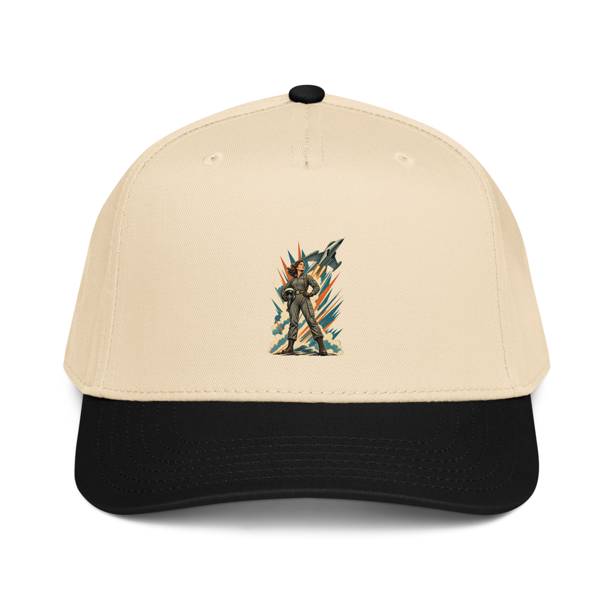 Vintage Aviation Pin-Up T-Shirt – Edition 03 Baseball Cap product mockup 2