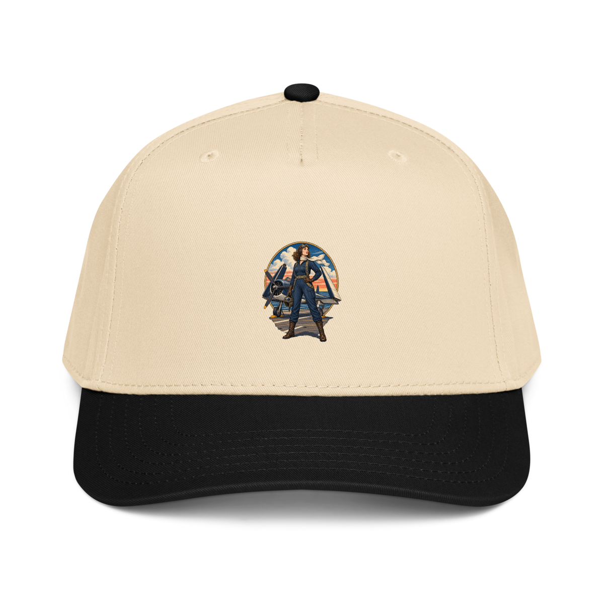 Vintage Aviation Pin-Up T-Shirt – Edition 11 Baseball Cap product mockup 2