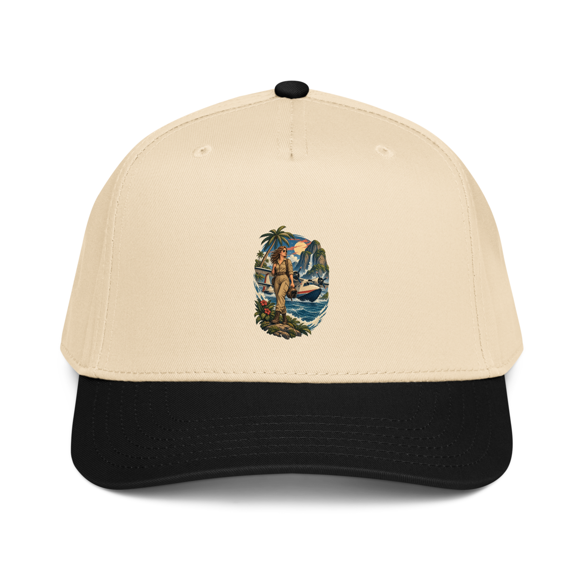 Vintage Aviation Pin-Up T-Shirt – Edition 12 Baseball Cap product mockup 2
