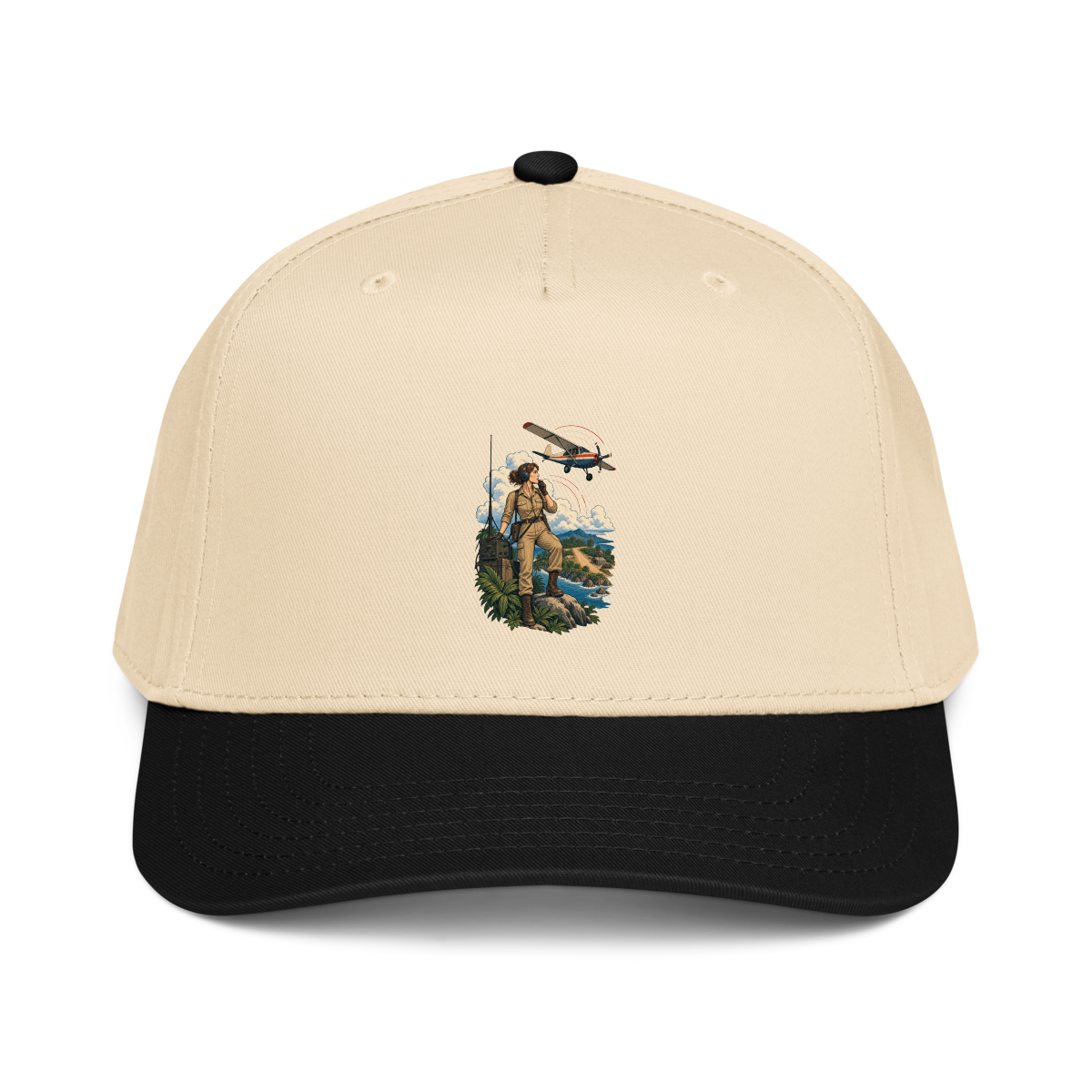 Vintage Aviation Pin-Up T-Shirt – Edition 29 Baseball Cap product mockup 2