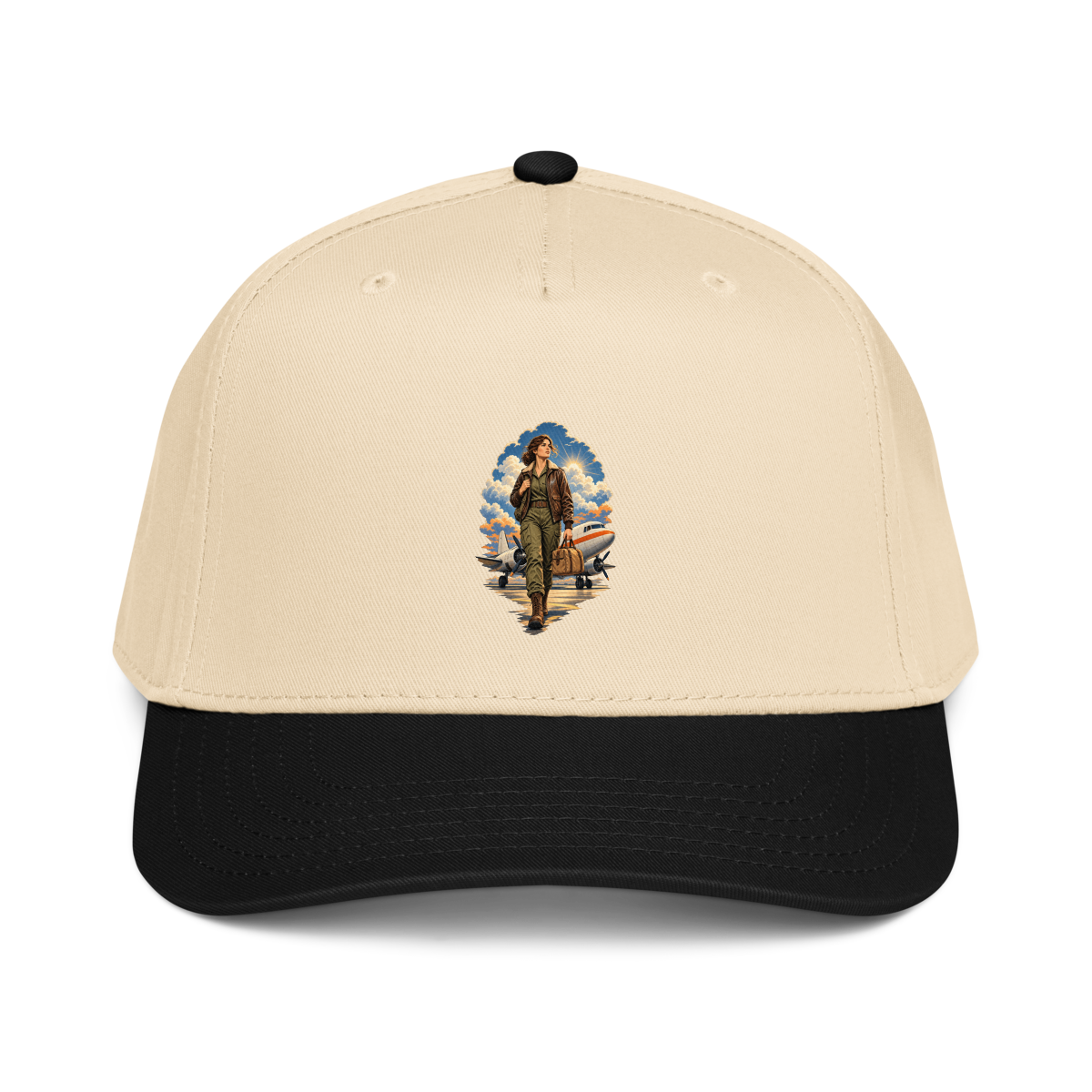 Vintage Aviation Pin-Up T-Shirt – Edition 33 Baseball Cap product mockup 2