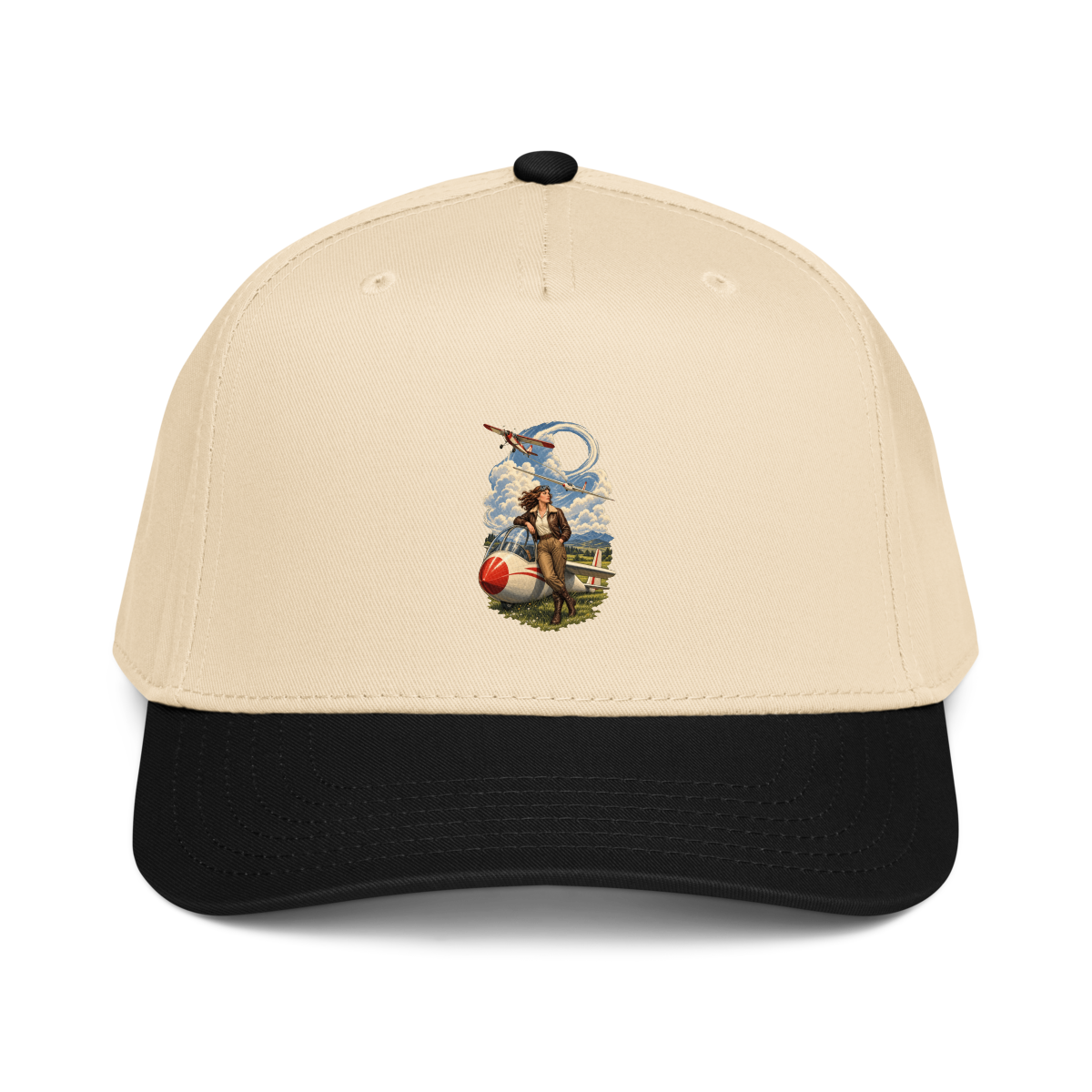 Vintage Aviation Pin-Up T-Shirt – Edition 36 Baseball Cap product mockup 2
