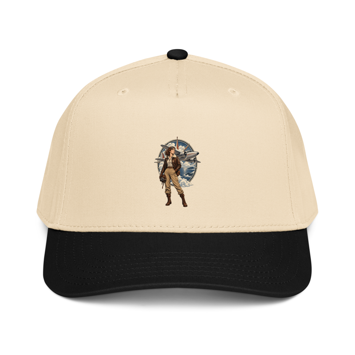 Vintage Aviation Pin-Up T-Shirt – Edition 38 Baseball Cap product mockup 2