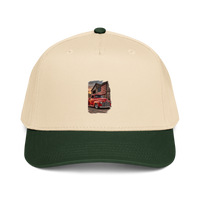 Barn Flag Red Hot Rod Pickup Baseball Cap product mockup 5