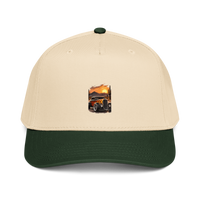 Desert Sunset Flame Coupe Baseball Cap product mockup 5