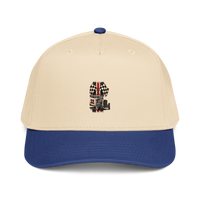 Number 32 Checkered Roadster Baseball Cap product mockup 6