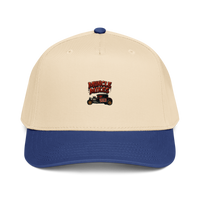 Muncle Mikes Hot Rod and Rat Rod Shirt Mayhem! 553 Baseball Cap product mockup 6