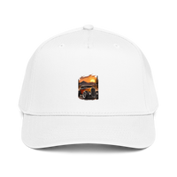 Desert Sunset Flame Coupe Baseball Cap product mockup