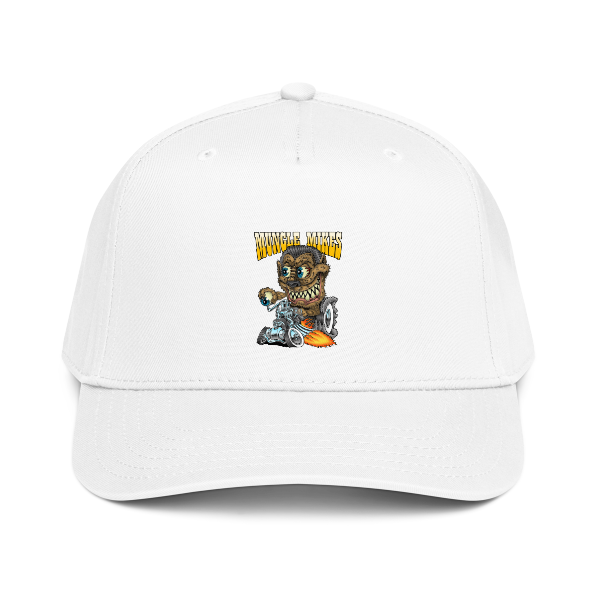 Muncle Mikes Hot Rod Monster Heavyweight T-Shirt – Black Baseball Cap product mockup