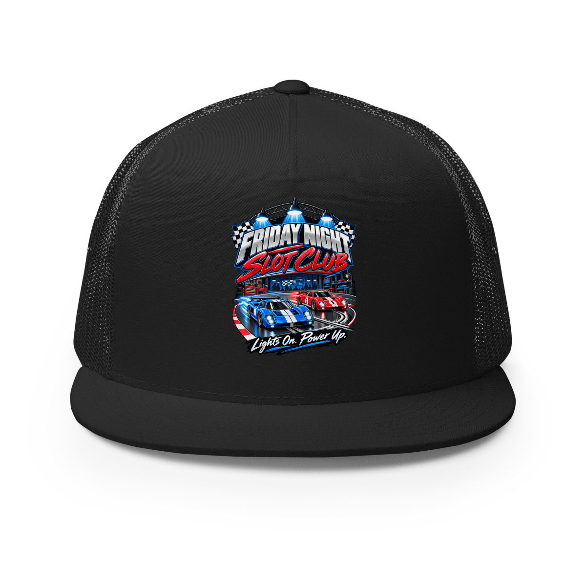 Friday Night Slot Club Trucker Hat product mockup