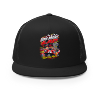 One More Lap Trucker Hat product mockup