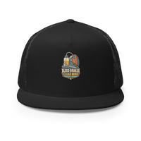 Bleed Brakes Clear Mind Trucker Hat product mockup 3
