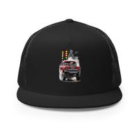 Red Gasser Launch Trucker Hat product mockup 3