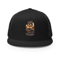 Route 66 Flame Cruiser Trucker Hat product mockup 3