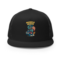 Muncle Mikes Hot Rod and Rat Rod Shirt Mayhem! Monster Rods! (018) Trucker Hat product mockup 3
