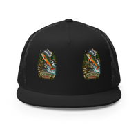 Backcountry Brook Trout Fishing Trucker Hat product mockup 3