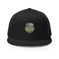 Bishop California Enamel Trucker Hat product mockup 3