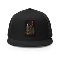 Eclipse Hellebore Gothic Botanical Poster – Dark Academia Wall Art Trucker Hat product mockup 3