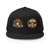 Garage Fuel Trucker Hat product mockup 3