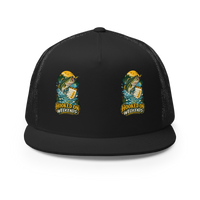 Hooked on Weekends Fishing Trucker Hat product mockup 3