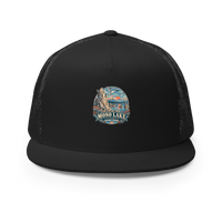 Mono Lake Tufa Enamel Trucker Hat product mockup 3